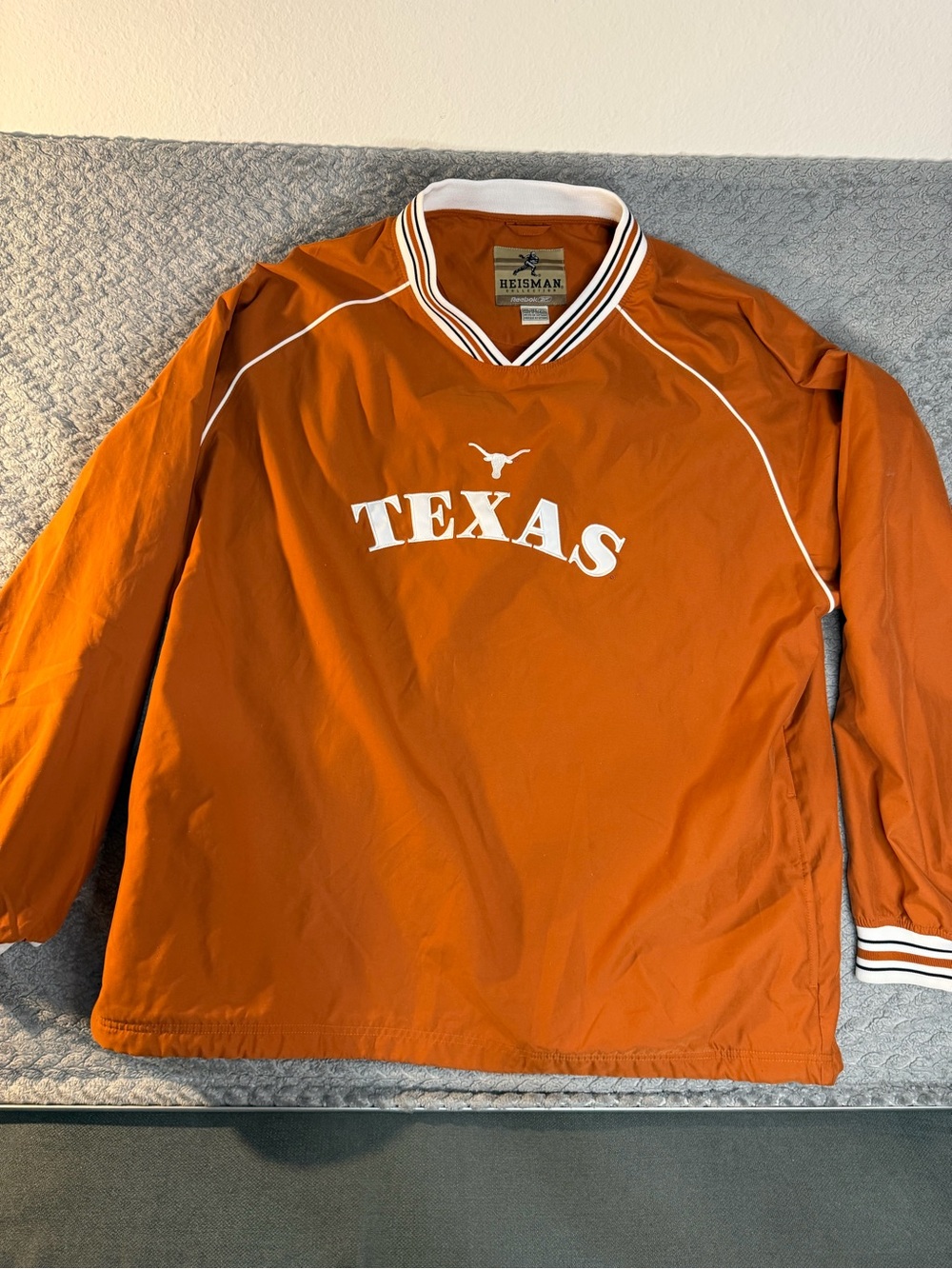 Reebok Orange Texas Windbreaker with White Trim